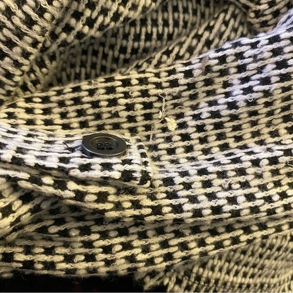 AGB Women's Tab Sleeve Dress with Necklace Black White Medium - Picture 4 of 7